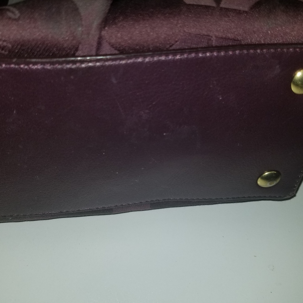 ** Sold Coach Signature Jacquard Satchel - Picture 7 of 9